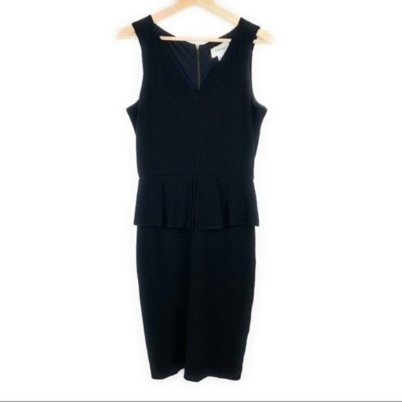 Anthropologie Ganni Black Sleeveless Peplum Dress - Picture 7 of 8